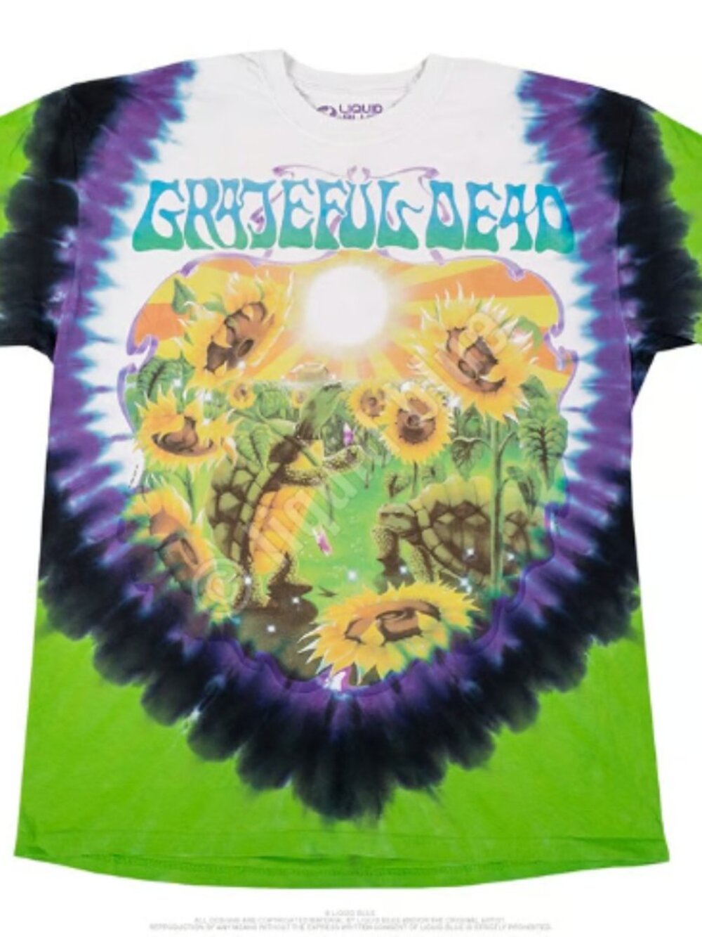 Grateful Dead Sunflower Terrapin Tie-Dye ~ by Liquid Blue ~ Choose Size ~ New!